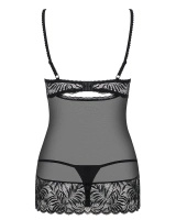 Contica babydoll i stringi czarne Obsessive