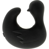 Black and Silver DuckyMania – mini wibrator silikonowy, ładowalny