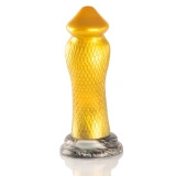 EPIC Drakon – silikonowe dildo, żółta kobra, 205 mm