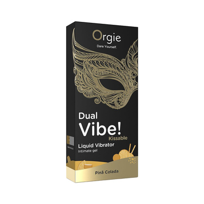 Wibrator W Płynie Dual Vibe! Pina Colada Kissable 15 Ml Orgie