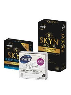Zestaw ultra cienkich prezerwatyw Unimil