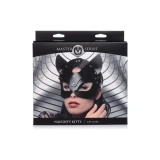 XR Brands Naughty Kitty maska kotka z regulowanym paskiem, czarna