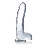 Curve Toys Crystal dildo z przyssawką 25,5 cm, przezroczyste