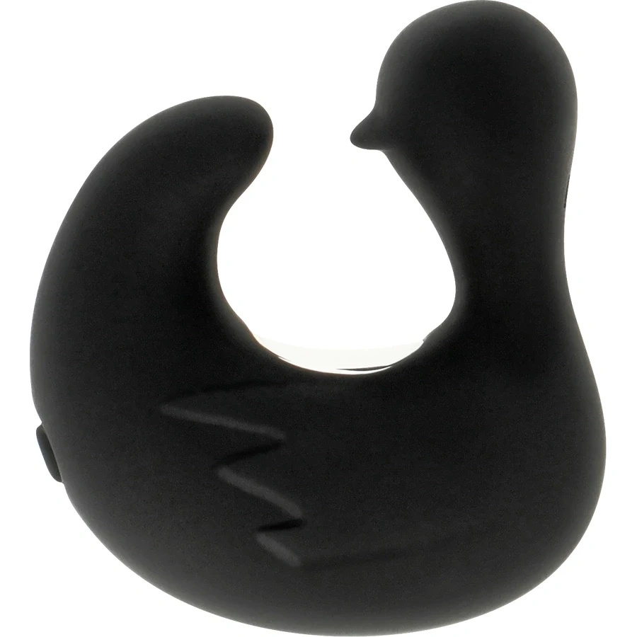 Black and Silver DuckyMania – mini wibrator silikonowy, ładowalny