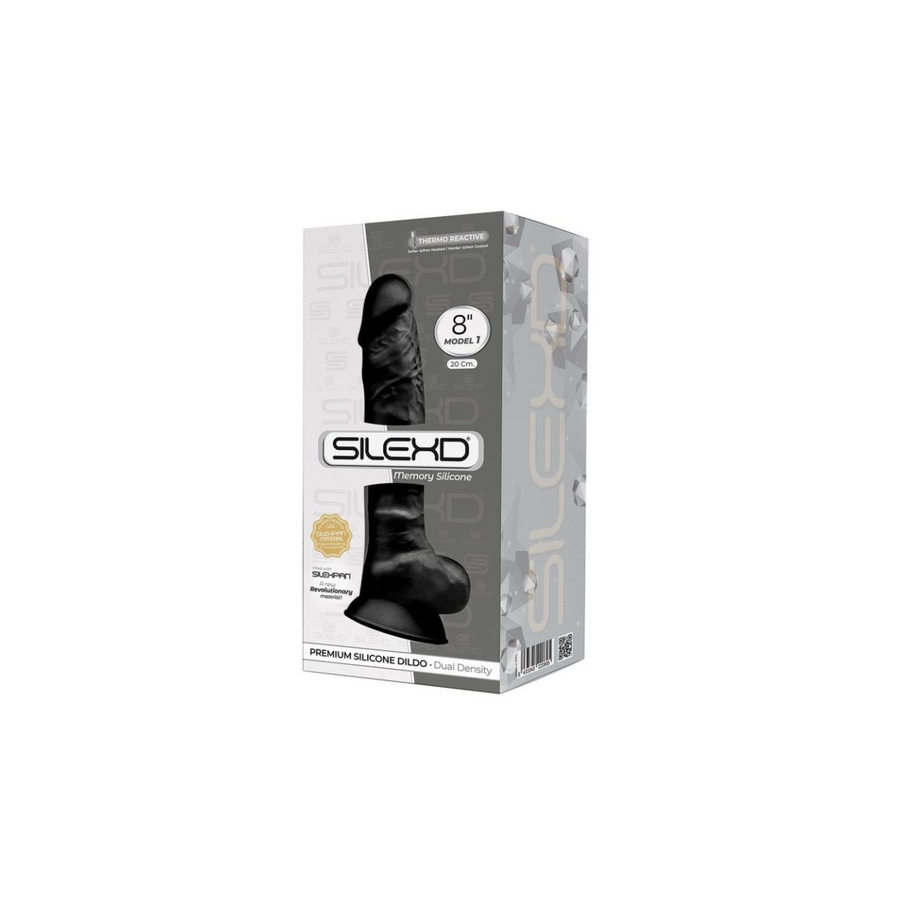 Silikonowe Dildo Model 1 Black Silexd