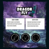 Mythical Mates Dragonfly dildo silikonowe z przyssawką, fioletowo-zielone