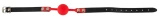 Bad Kitty czerwony knebel silikonowy z regulacją 42-58 cm