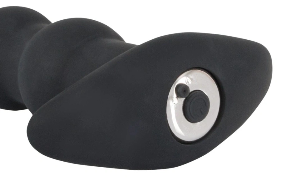 Black Velvets model 60383 – silikonowy korek analny z wibracją, czarny