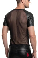T-shirt Raglan Z Siateczki Z Wykończeniami Wetlook Yans Czarny Regnes