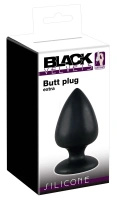 Black Velvets korek analny XXL z przyssawką, silikon czarny 14 cm