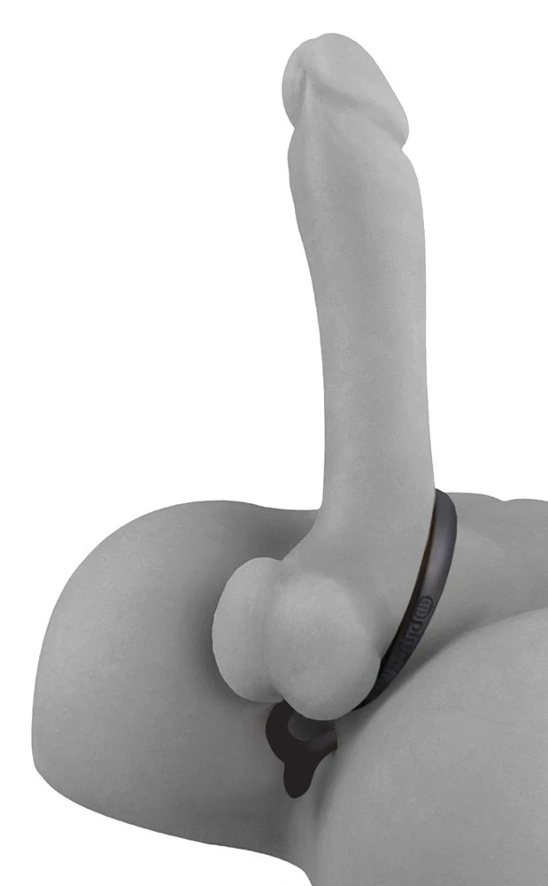 Anal Fantasy kulowy korek z pierścieniem silikonowy 12 cm, czarny