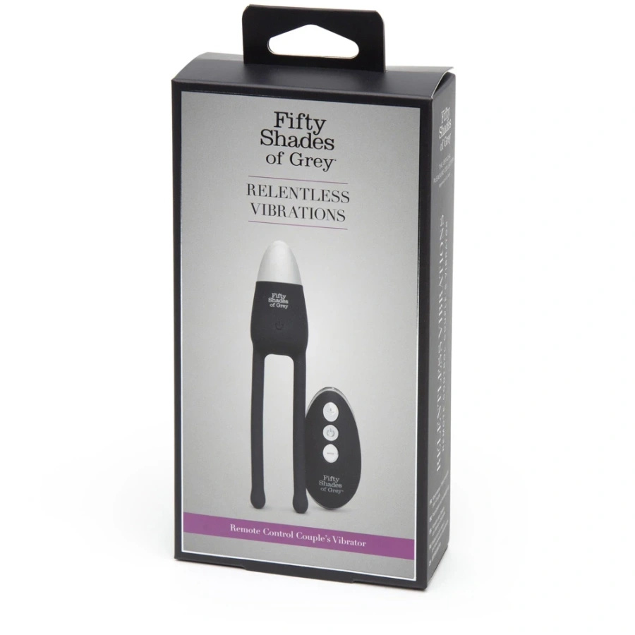 Fifty Shades of Grey Relentless Vibrations – wibrator dla par z pilotem, USB, czarny