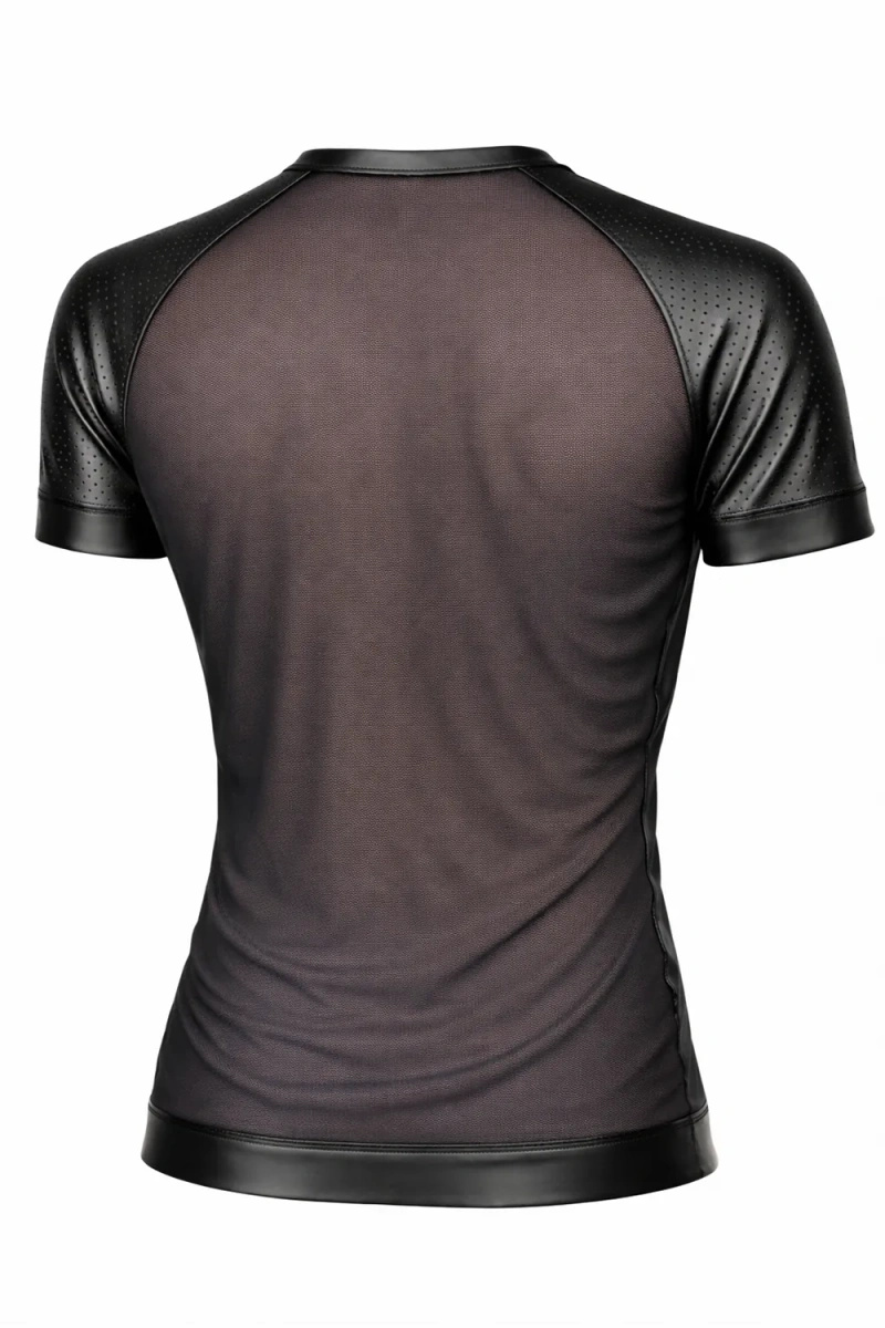 T-shirt Z Siateczki Z Perforowanymi Rękawami Dan Czarny Regnes
