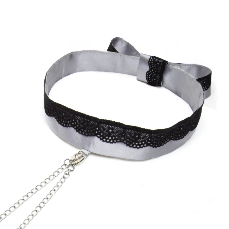 Fifty Shades of Grey Play Nice satynowa obroża z regulowanymi klipsami