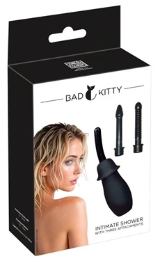 Bad Kitty prysznic higieniczny z 3 końcówkami 100 ml, czarny