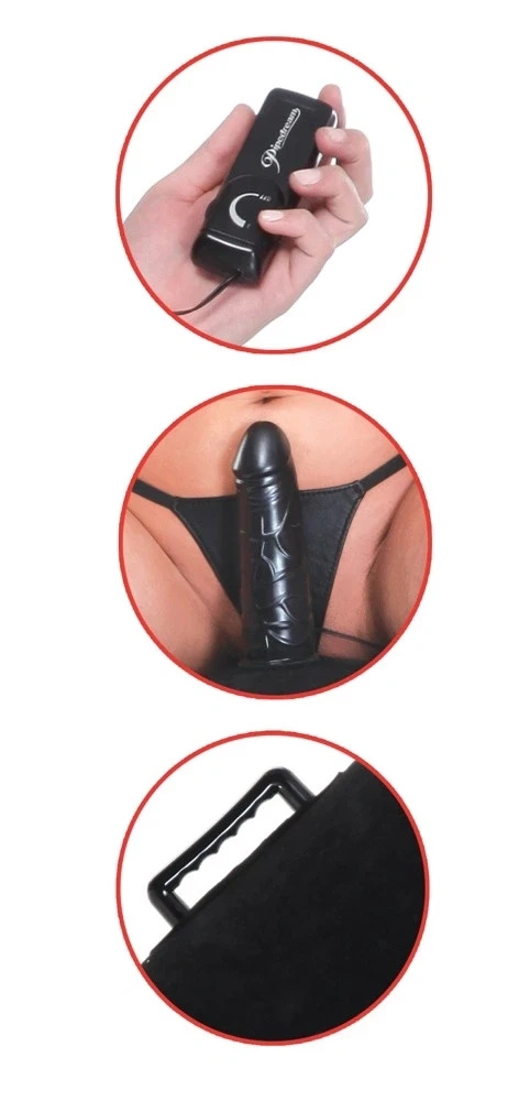 Fetish Fantasy Series Luv Log nadmuchiwana poduszka z wibratorem, czarna, 84 cm