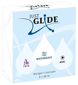 Just Glide zestaw 3 lubrykantów wodnych 3 x 50 ml