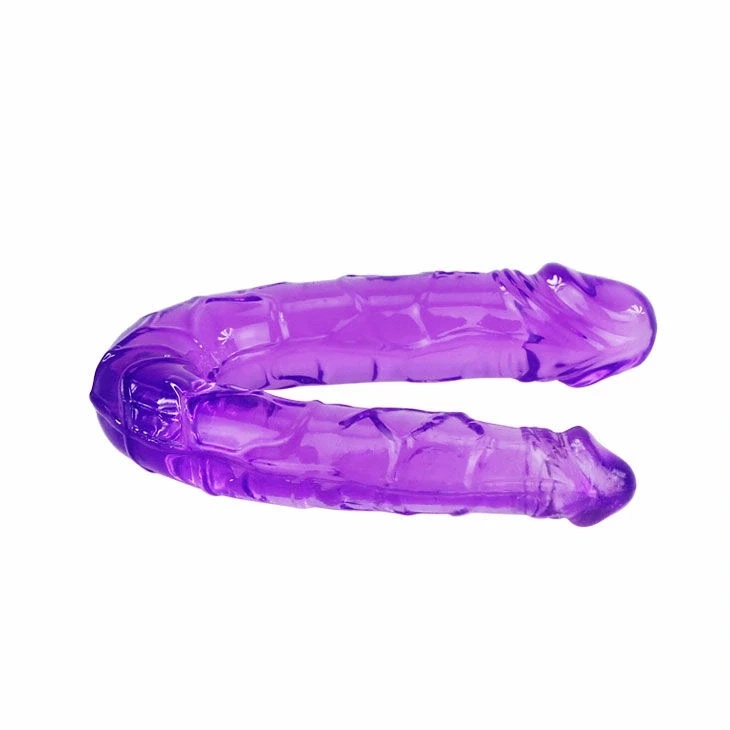Baile Double Flexi Jelly – elastyczne dildo podwójne 29 cm, liliowe