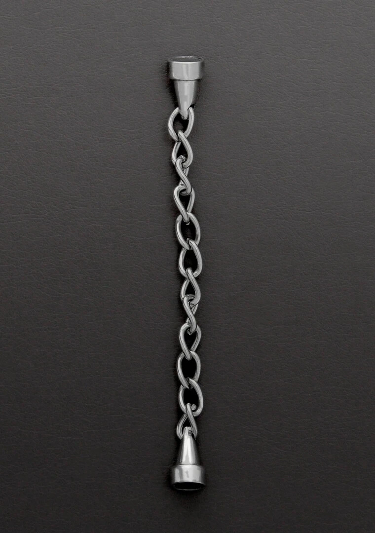 Steel Mini – magnetyczny zacisk z łańcuszkiem – stalowy, 1 sztuka