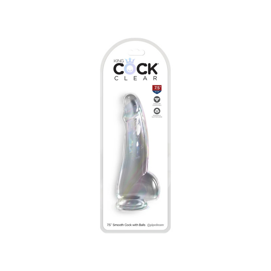 Dildo King Cock Clear With Balls Pipedream