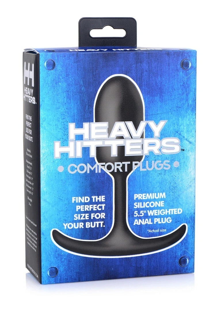 XR Brands Heavy Hitter Comfort Plug średni, korek analny silikonowy z obciążnikiem