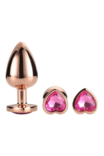 Zestaw Korków Gleaming Love Rose Gold Plug Set Dreamtoys
