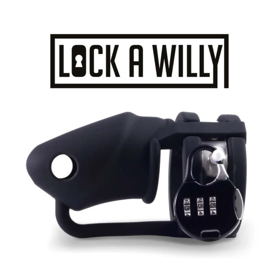Lock a Willy – męski pas cnoty regulowany, zestaw z kłódką