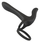 Black Velvets pierścień wibrujący silikonowy 14 cm czarny USB wodoodporny