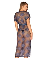 Flowlace peniuar kolor niebieski - Obsessive