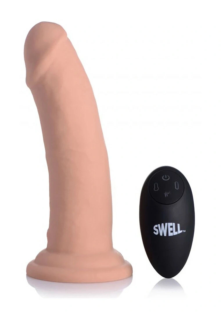 XR Brands wibrator nadmuchiwany z pilotem, 18 cm, silikonowy