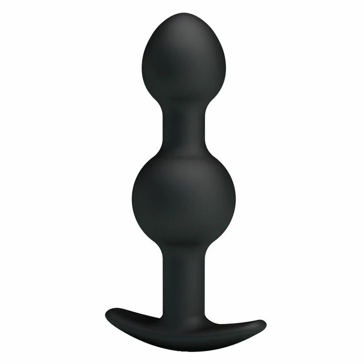Weighted Double Plug podwójny korek analny z obciążeniem, czarny