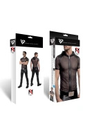 T-shirt Z Kapturem Z Siateczki I Srebrnym Zamkiem Ginter Czarny Regnes