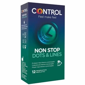 Control NonStop prezerwatywy prążkowane i punktowe, opóźniające, 12 szt.