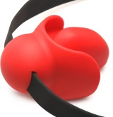 XR Brands Gag Order Extreme – knebel silikonowy z regulowanym paskiem, czerwony