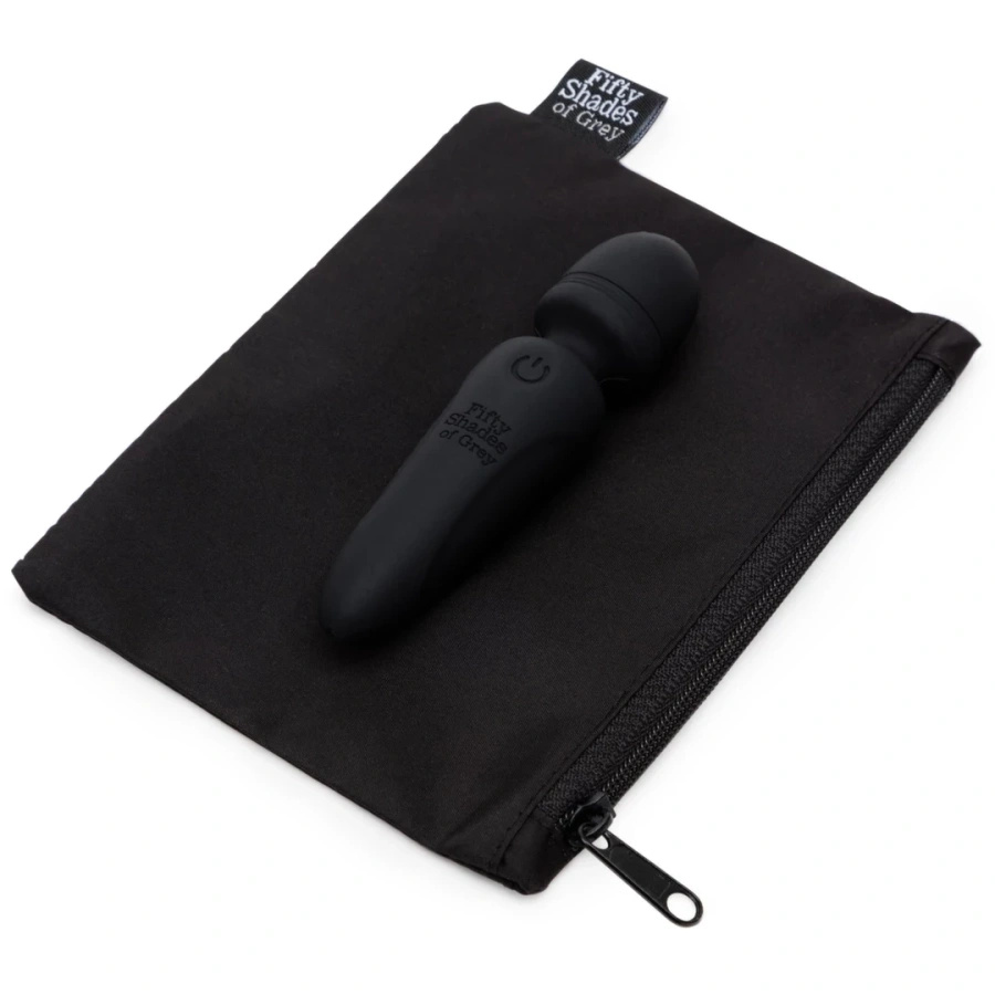 Fifty Shades of Grey Sensation Mini Wand – masażer, silikon, USB, czarny