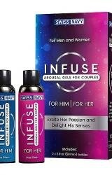 Żel stymulujący - Swiss Navy Infuse 2-in-1 Arousal Gel for Him & Her 2 x 59 ml