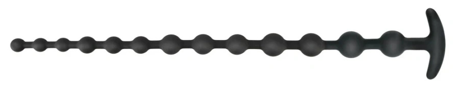 Black Velvets kulki analne silikonowe, 13 kul, 50 cm, czarne
