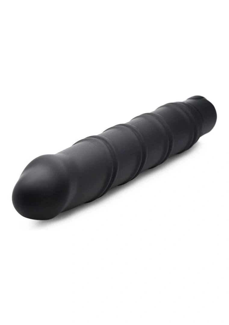 XR Brands XL Bullet zestaw – silikonowy rękaw z teksturą, czarny