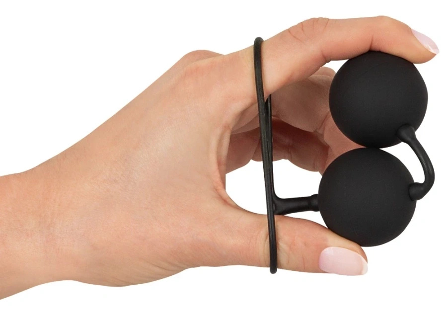 Black Velvets kulki gejszy z pętelką czarne, silikonowe, 54 g