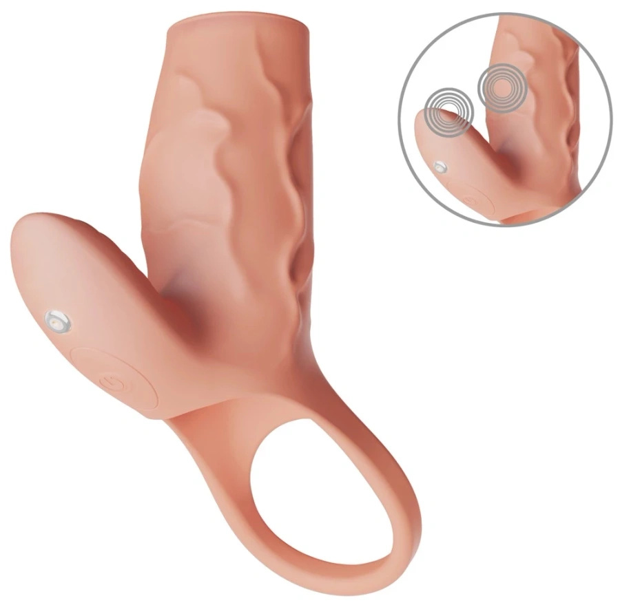 Realistixxx Real Sleeve Clit S – silikonowa nakładka wibrująca z pierścieniem