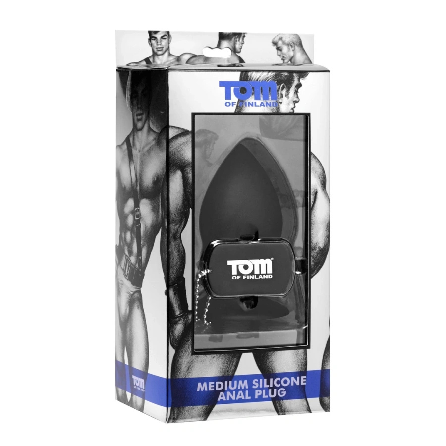 XR Brands Tom of Finland korek analny silikonowy z przyssawką, rozmiar M