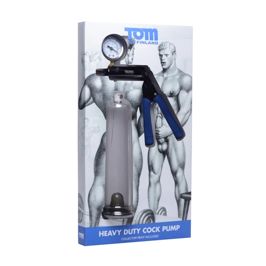 XR Brands Tom of Finland pompka próżniowa do penisa z manometrem, cylinder 23 cm