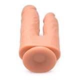Curve Toys dildo podwójne silikonowe z przyssawką 20,5 cm