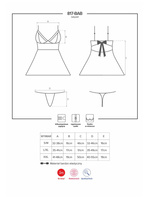 817-BAB-1 babydoll i stringi – czarne – uczta dla zmysłów Obsessive