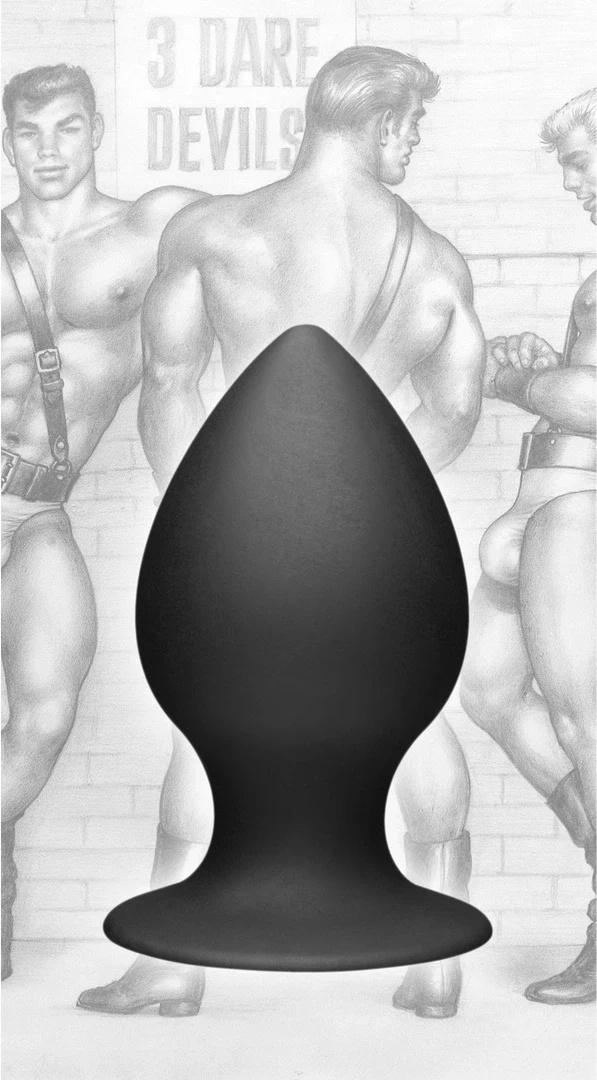 XR Brands Tom of Finland korek analny silikonowy z przyssawką, rozmiar M
