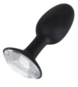 You2Toys korek analny z diamentem S czarny silikonowy 8,5 cm