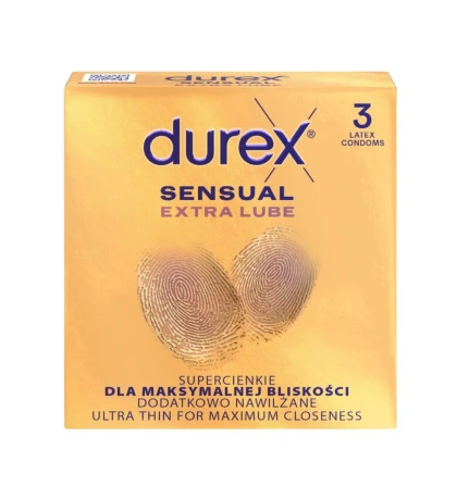 Prezerwatywy Sensual Extra Lube 3 Szt. Durex