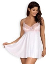 Girlly babydoll i stringi kolor: biały Obsessive