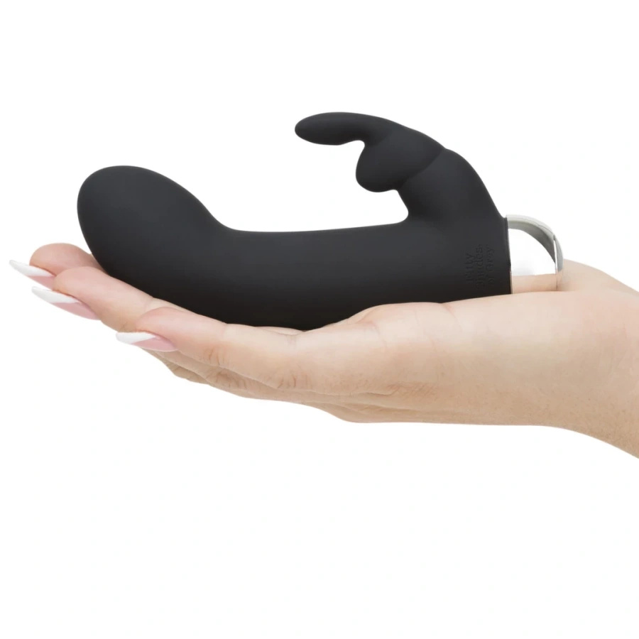 Fifty Shades of Grey Greedy Girl Mini Rabbit – wibrator króliczek USB, czarny, wodoodporny