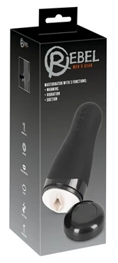 Rebel Model 3w1 – masturbator z podgrzewaniem i wibracjami, 26 cm